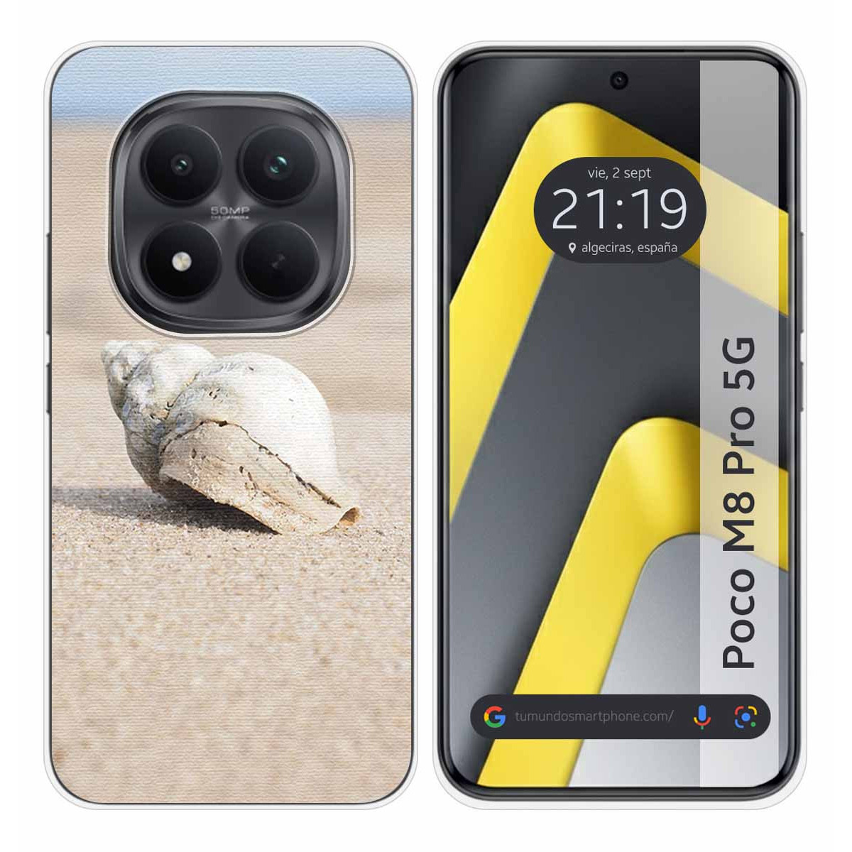 Funda Silicona para Xiaomi Poco M8 Pro 5G diseño Concha Dibujos