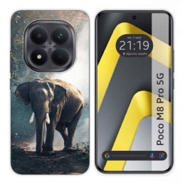 Funda Silicona para Xiaomi Poco M8 Pro 5G diseño Elefante Dibujos