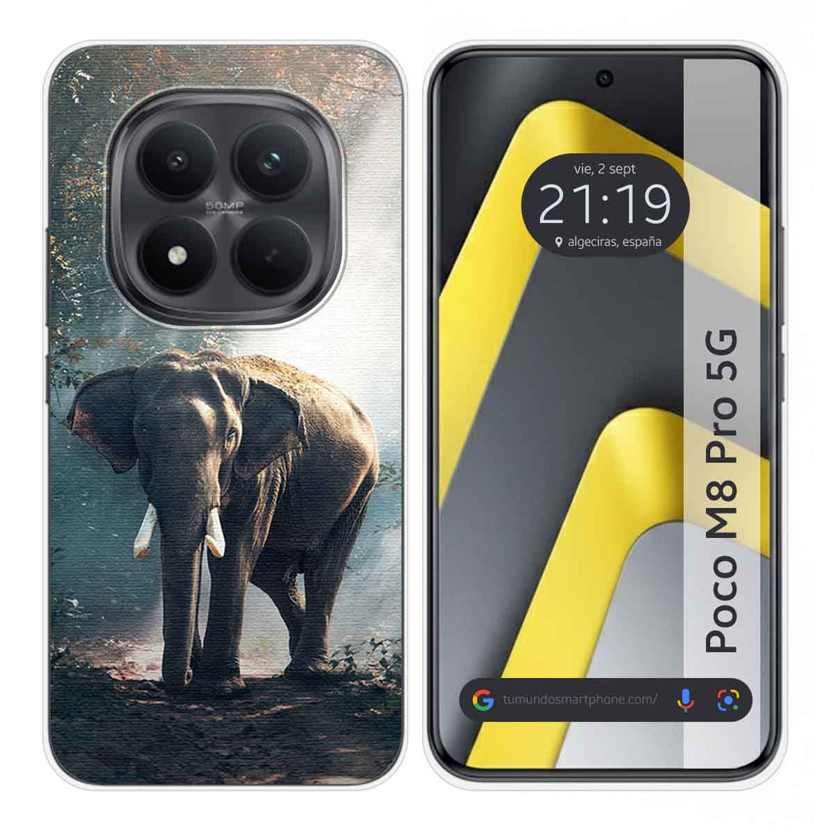 Funda Silicona para Xiaomi Poco M8 Pro 5G diseño Elefante Dibujos