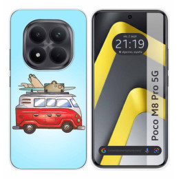 Funda Silicona para Xiaomi Poco M8 Pro 5G diseño Furgoneta Dibujos
