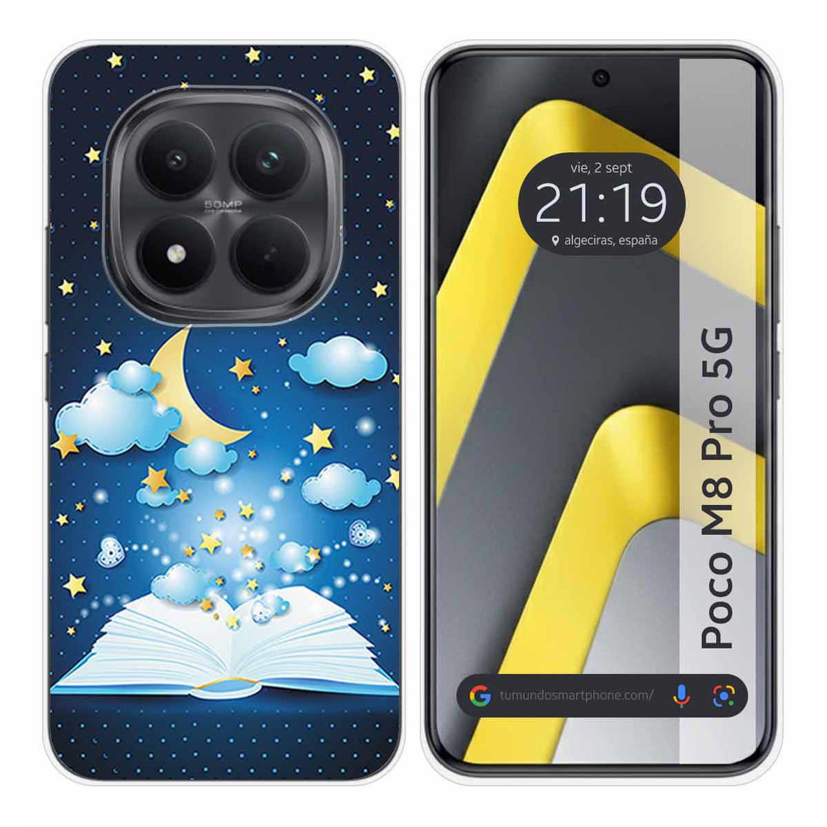 Funda Silicona para Xiaomi Poco M8 Pro 5G diseño Libro Cuentos Dibujos