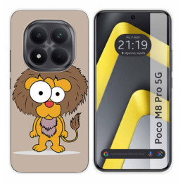 Funda Silicona para Xiaomi Poco M8 Pro 5G diseño Leon Dibujos