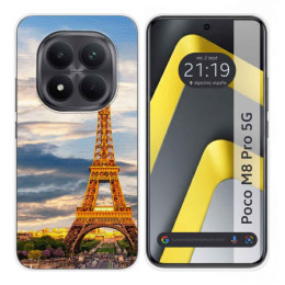 Funda Silicona para Xiaomi Poco M8 Pro 5G diseño Paris Dibujos