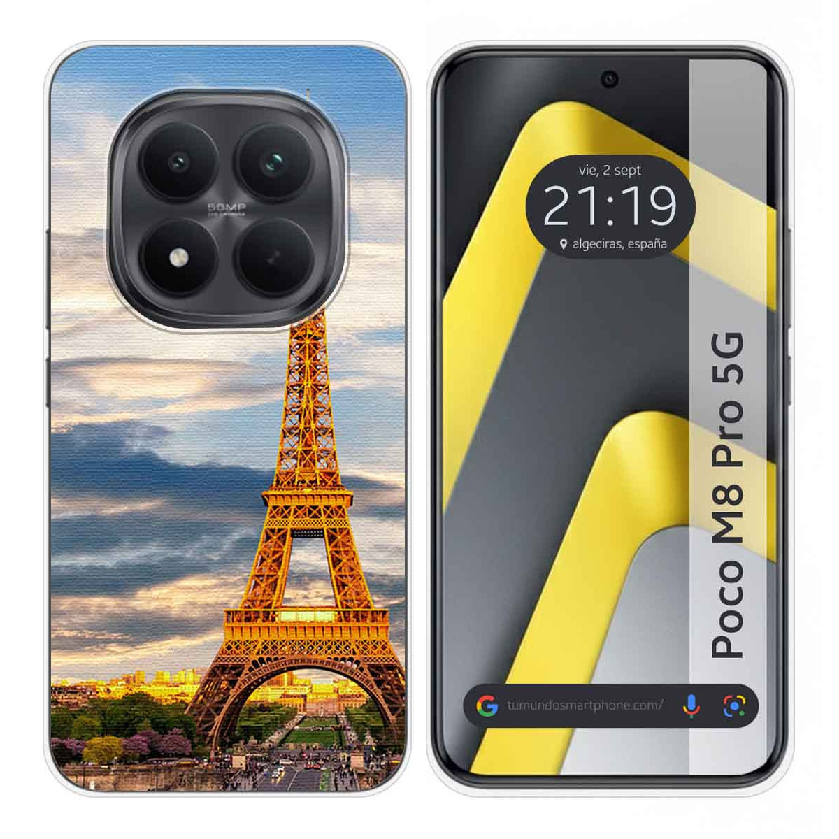 Funda Silicona para Xiaomi Poco M8 Pro 5G diseño Paris Dibujos
