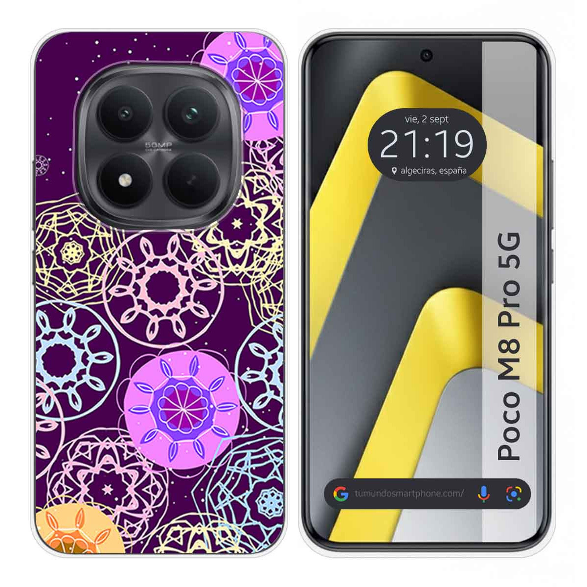 Funda Silicona para Xiaomi Poco M8 Pro 5G diseño Radial Dibujos