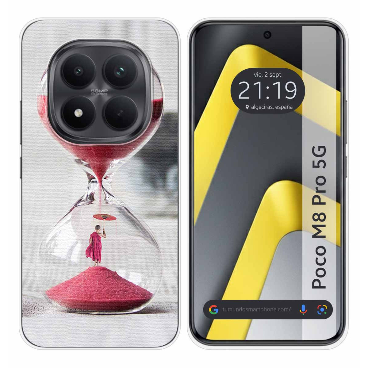 Funda Silicona para Xiaomi Poco M8 Pro 5G diseño Reloj Dibujos