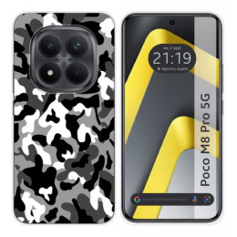 Funda Silicona para Xiaomi Poco M8 Pro 5G diseño Snow Camuflaje Dibujos