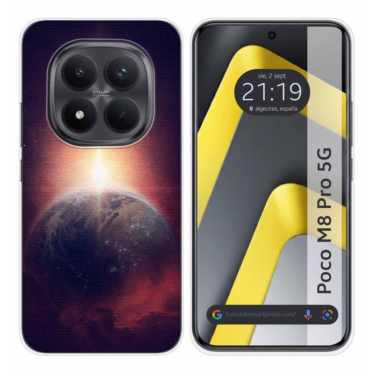Funda Silicona para Xiaomi Poco M8 Pro 5G diseño Tierra Dibujos