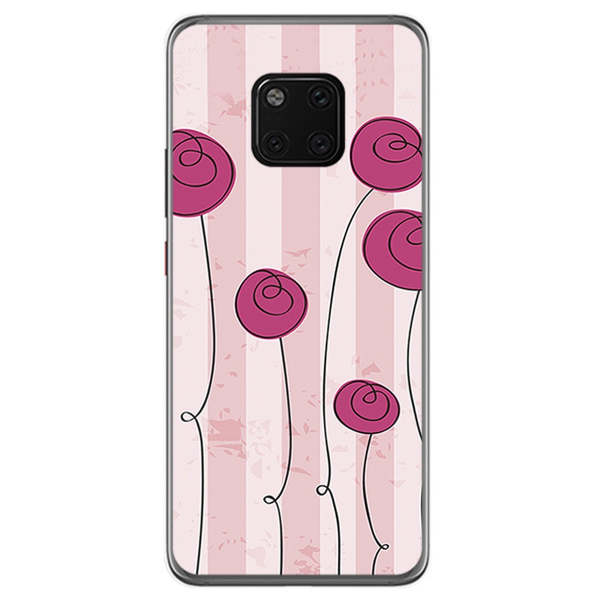 Funda Gel Tpu para Huawei Mate 20 Pro Diseño Flores Vintage Dibujos