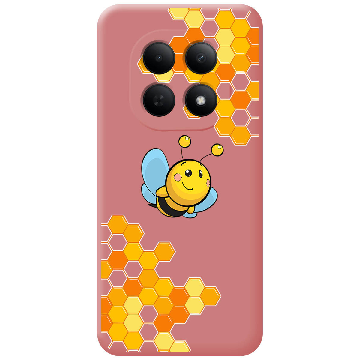 Funda Silicona Líquida Rosa para Xiaomi Poco M8 Pro 5G diseño Abeja Dibujos