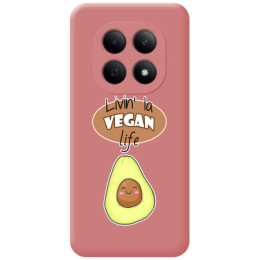 Funda Silicona Líquida Rosa para Xiaomi Poco M8 Pro 5G diseño Vegan Life Dibujos