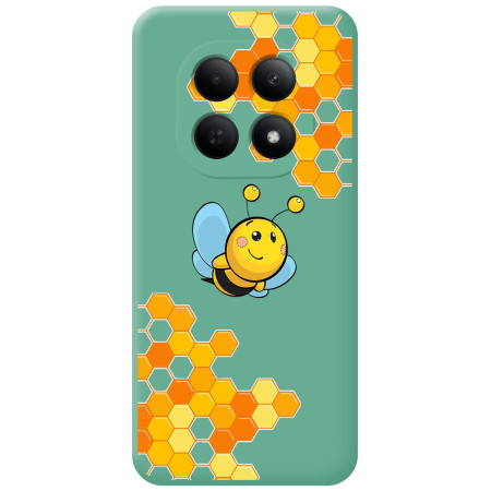 Funda Silicona Líquida Verde para Xiaomi Poco M8 Pro 5G diseño Abeja Dibujos