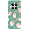 Funda Silicona Líquida Verde para Xiaomi Poco M8 Pro 5G diseño Cerdos Dibujos