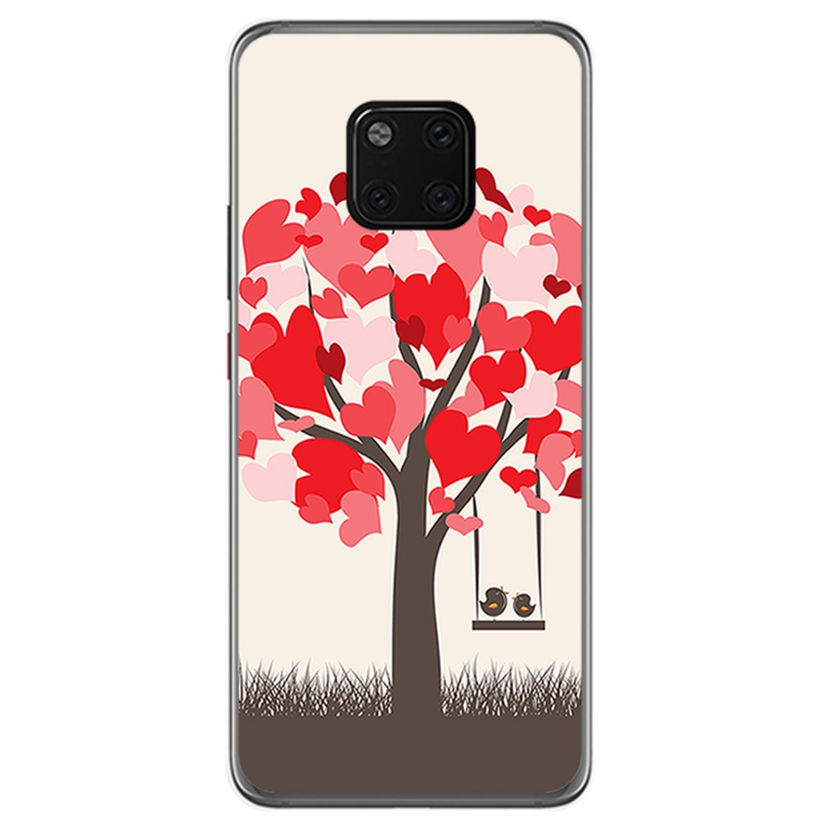 Funda Gel Tpu para Huawei Mate 20 Pro Diseño Pajaritos Dibujos