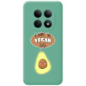 Funda Silicona Líquida Verde para Xiaomi Poco M8 Pro 5G diseño Vegan Life Dibujos