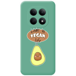 Funda Silicona Líquida Verde para Xiaomi Poco M8 Pro 5G diseño Vegan Life Dibujos