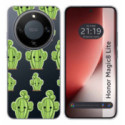 Funda Silicona Transparente para Huawei Honor Magic 8 Lite 5G diseño Cactus Dibujos