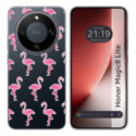 Funda Silicona Transparente para Huawei Honor Magic 8 Lite 5G diseño Flamenco Dibujos