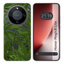Funda Silicona Transparente para Huawei Honor Magic 8 Lite 5G diseño Jungla Dibujos