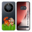 Funda Silicona Transparente para Huawei Honor Magic 8 Lite 5G diseño Tigre Dibujos