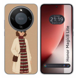 Funda Silicona para Huawei Honor Magic 8 Lite 5G diseño Mujer 09 Dibujos