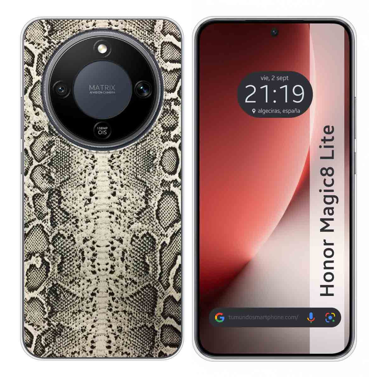 Funda Silicona para Huawei Honor Magic 8 Lite 5G diseño Animal 01 Dibujos