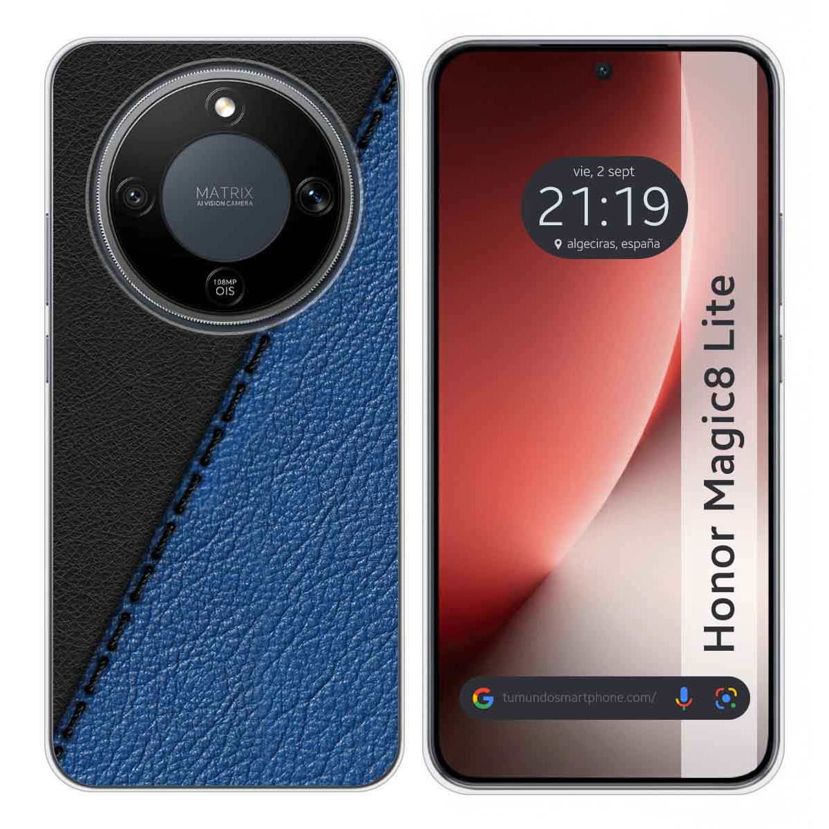 Funda Silicona para Huawei Honor Magic 8 Lite 5G diseño Cuero 02 Dibujos