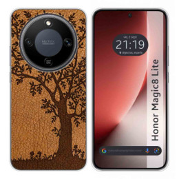Funda Silicona para Huawei Honor Magic 8 Lite 5G diseño Cuero 03 Dibujos