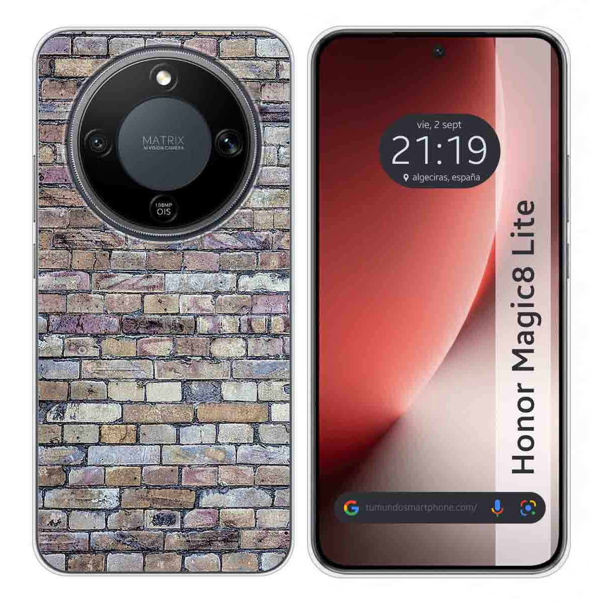Funda Silicona para Huawei Honor Magic 8 Lite 5G diseño Ladrillo 02 Dibujos