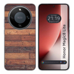 Funda Silicona para Huawei Honor Magic 8 Lite 5G diseño Madera 03 Dibujos