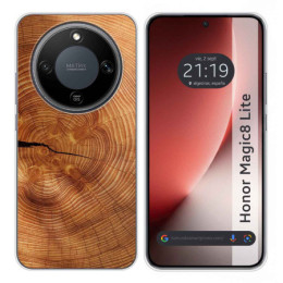 Funda Silicona para Huawei Honor Magic 8 Lite 5G diseño Madera 04 Dibujos