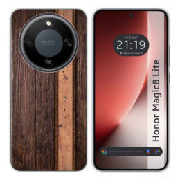 Funda Silicona para Huawei Honor Magic 8 Lite 5G diseño Madera 05 Dibujos