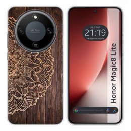Funda Silicona para Huawei Honor Magic 8 Lite 5G diseño Madera 06 Dibujos