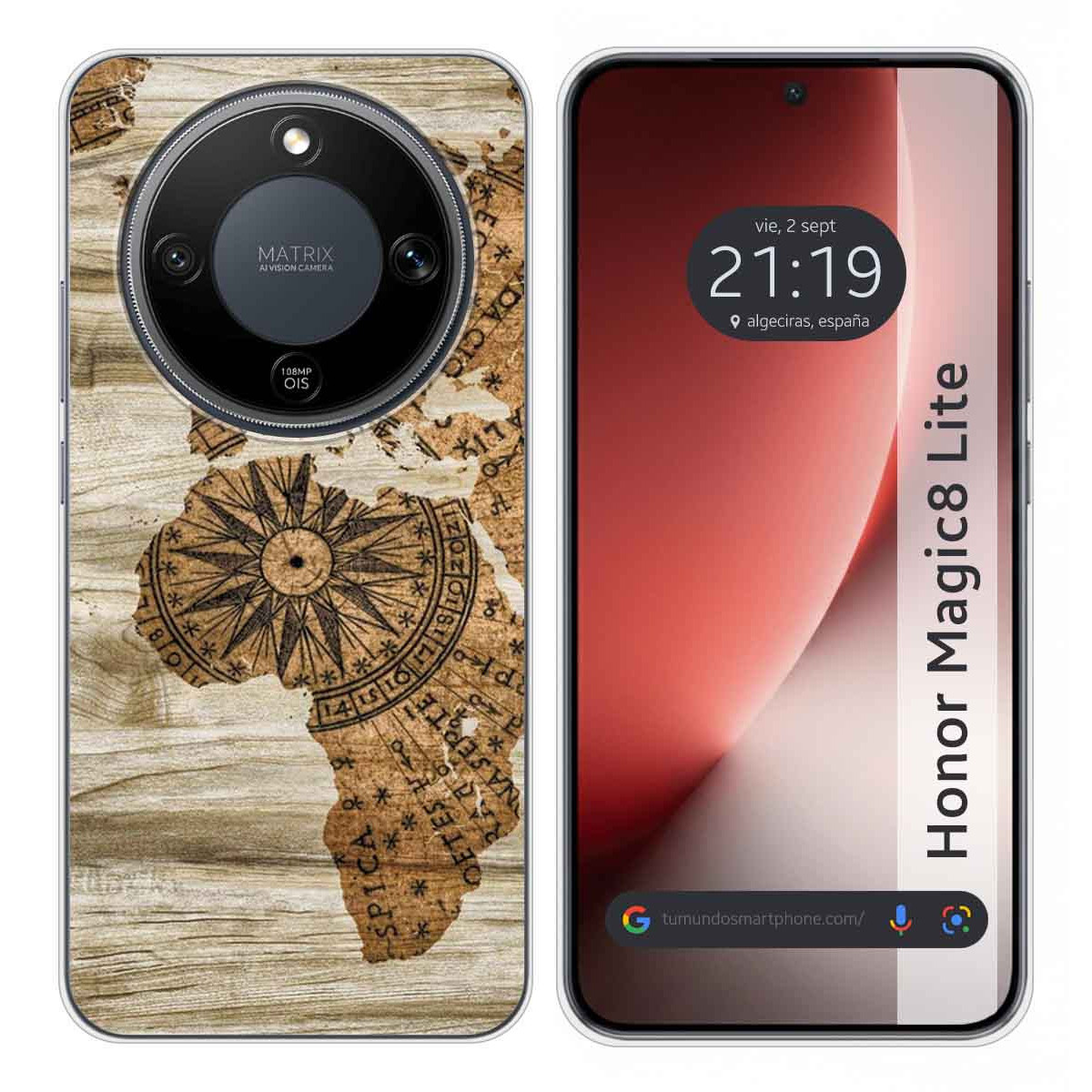 Funda Silicona para Huawei Honor Magic 8 Lite 5G diseño Madera 07 Dibujos