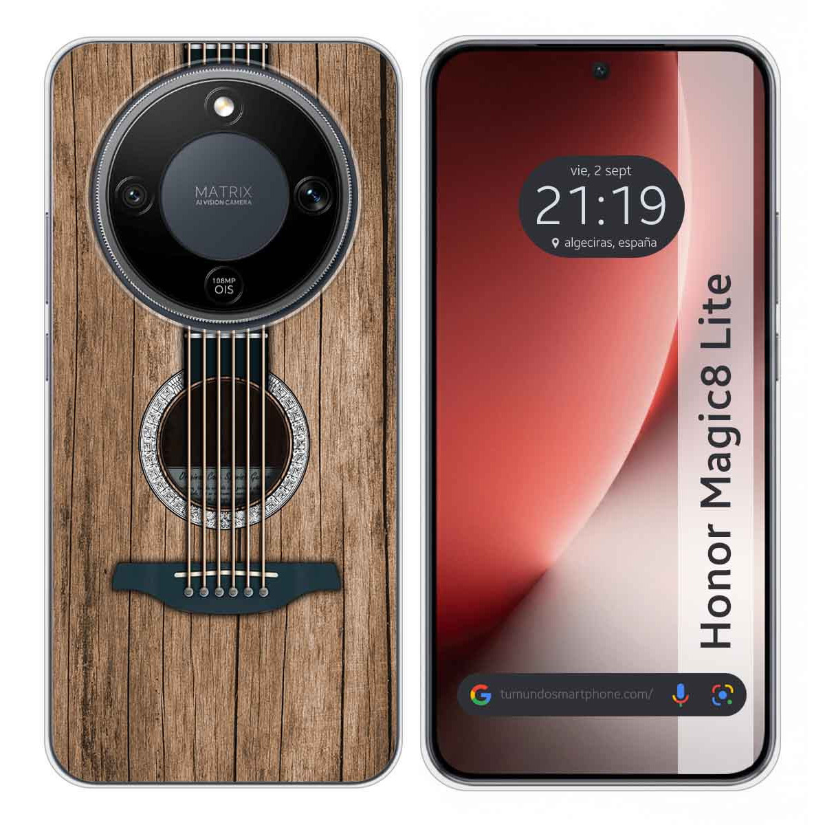 Funda Silicona para Huawei Honor Magic 8 Lite 5G diseño Madera 11 Dibujos