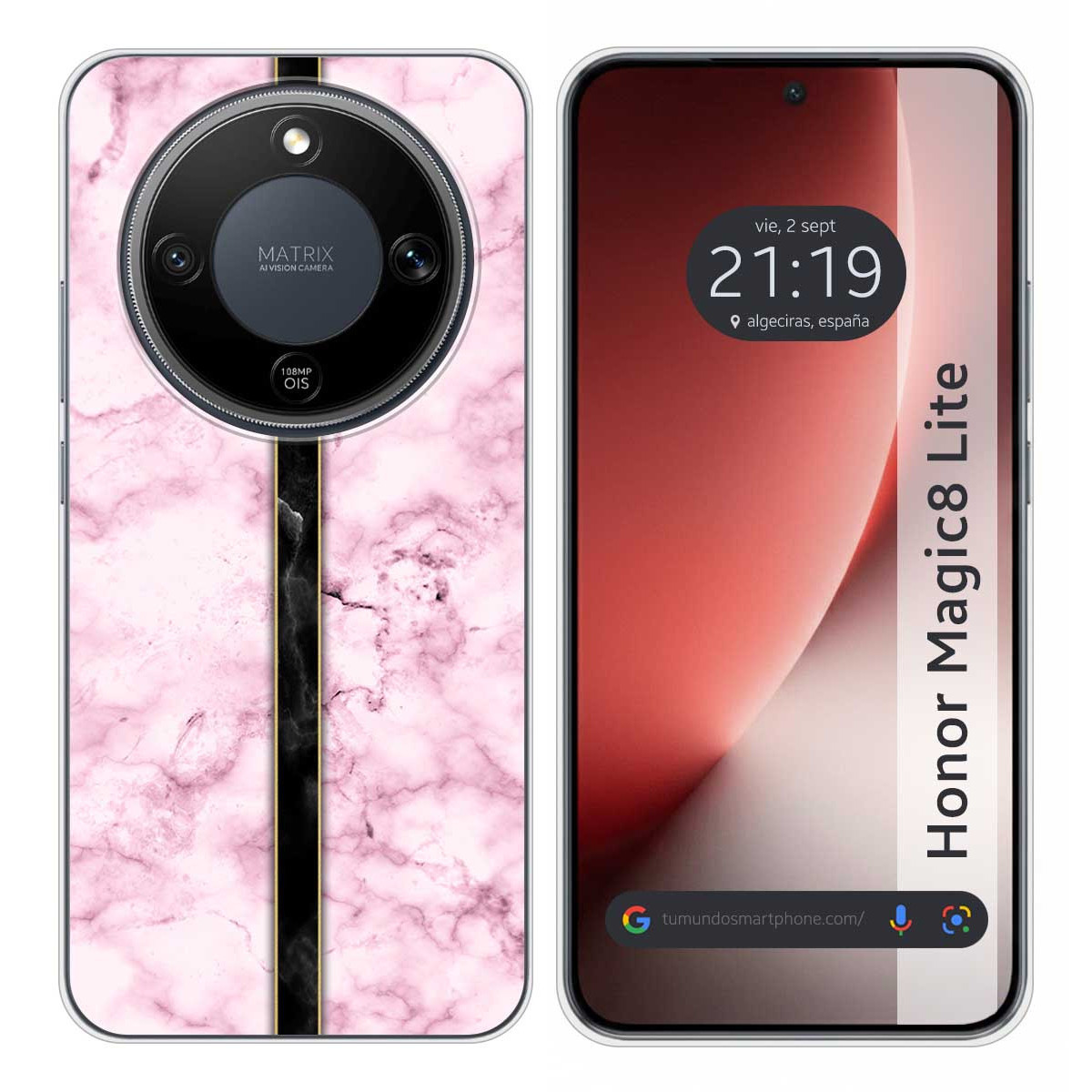 Funda Silicona para Huawei Honor Magic 8 Lite 5G diseño Mármol 04 Dibujos
