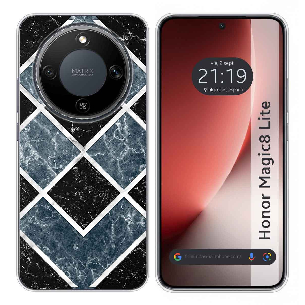 Funda Silicona para Huawei Honor Magic 8 Lite 5G diseño Mármol 06 Dibujos