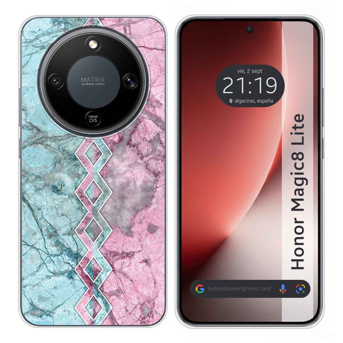 Funda Silicona para Huawei Honor Magic 8 Lite 5G diseño Mármol 08 Dibujos