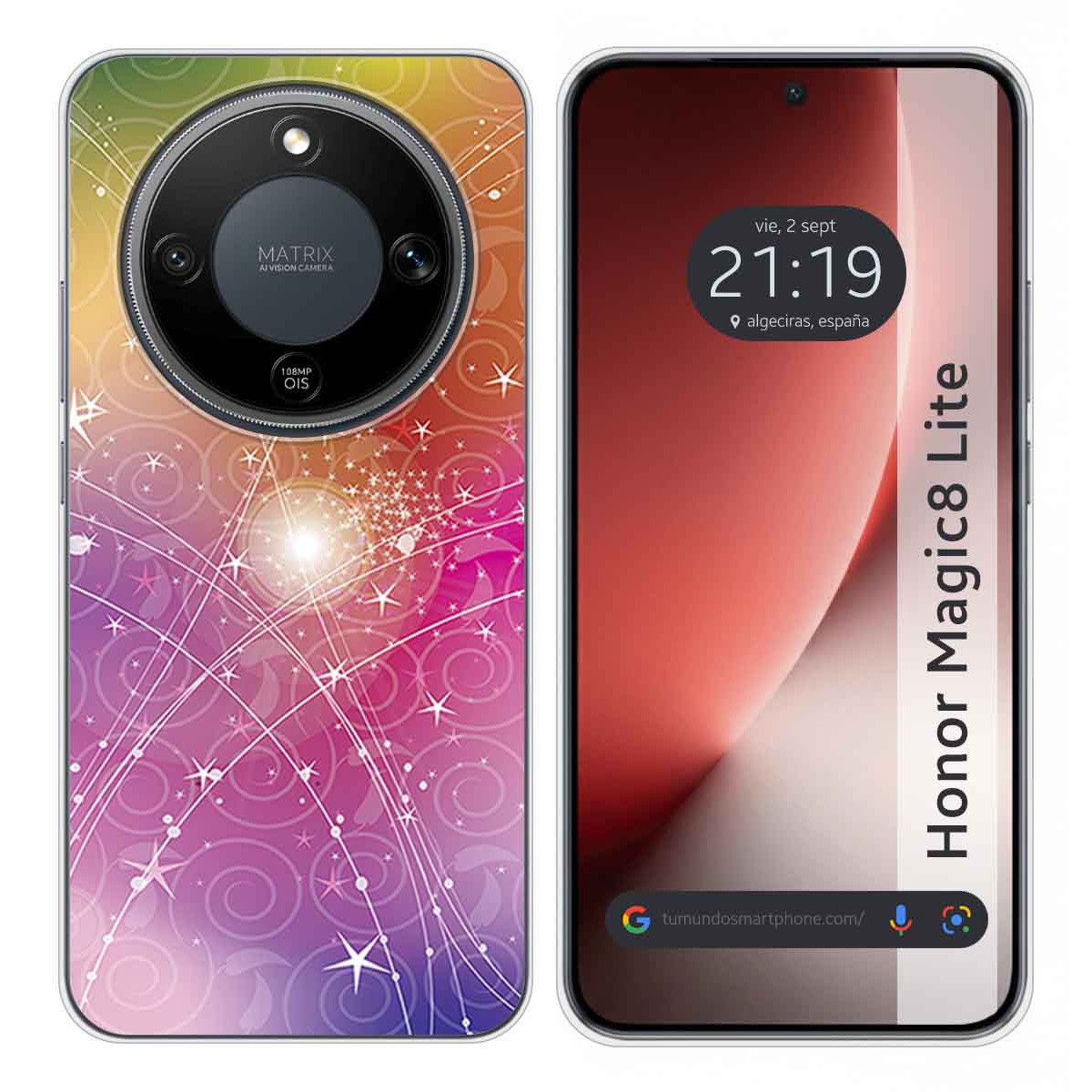 Funda Silicona para Huawei Honor Magic 8 Lite 5G diseño Abstracto Dibujos