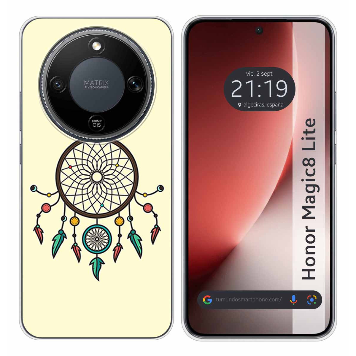 Funda Silicona para Huawei Honor Magic 8 Lite 5G diseño Atrapasueños Dibujos