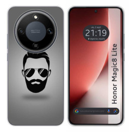 Funda Silicona para Huawei Honor Magic 8 Lite 5G diseño Barba Dibujos