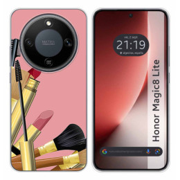 Funda Silicona para Huawei Honor Magic 8 Lite 5G diseño Brochas Dibujos