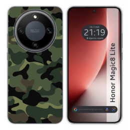 Funda Silicona para Huawei Honor Magic 8 Lite 5G diseño Camuflaje Dibujos