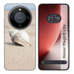 Funda Silicona para Huawei Honor Magic 8 Lite 5G diseño Concha Dibujos