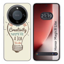 Funda Silicona para Huawei Honor Magic 8 Lite 5G diseño Creativity Dibujos