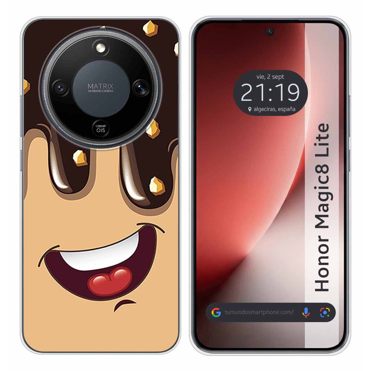 Funda Silicona para Huawei Honor Magic 8 Lite 5G diseño Helado Chocolate Dibujos