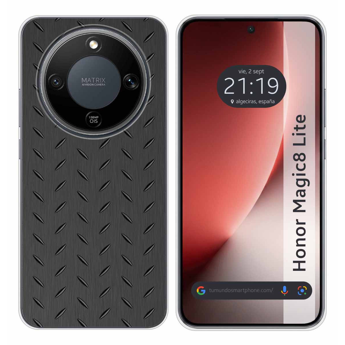 Funda Silicona para Huawei Honor Magic 8 Lite 5G diseño Metal Dibujos