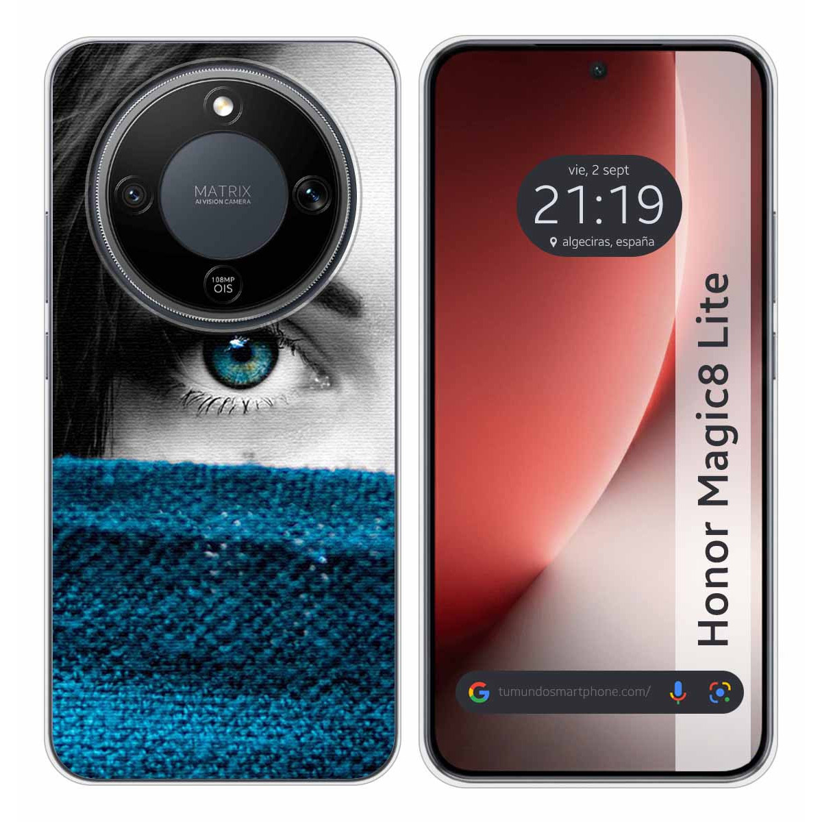 Funda Silicona para Huawei Honor Magic 8 Lite 5G diseño Ojo Dibujos
