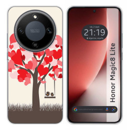 Funda Silicona para Huawei Honor Magic 8 Lite 5G diseño Pajaritos Dibujos