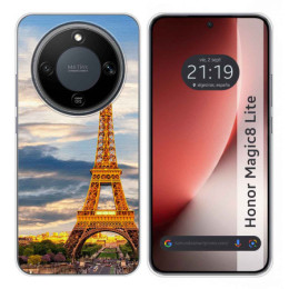 Funda Silicona para Huawei Honor Magic 8 Lite 5G diseño Paris Dibujos
